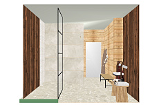 Дизайн-проект бани с ванной комнатой и душевой от Мартыновой Марии